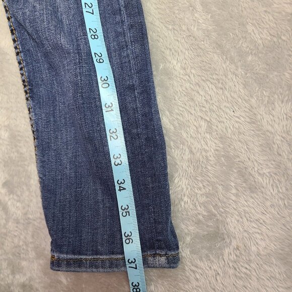 BDG Mid Rise Twig Ankle Jeans Womens Sz 28X30 Blue Dark Wash Skinny Leg Stretch - Picture 8 of 10
